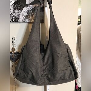 DSW Stylish Charcoal Gray Boho Shoulder Bag NWOT
